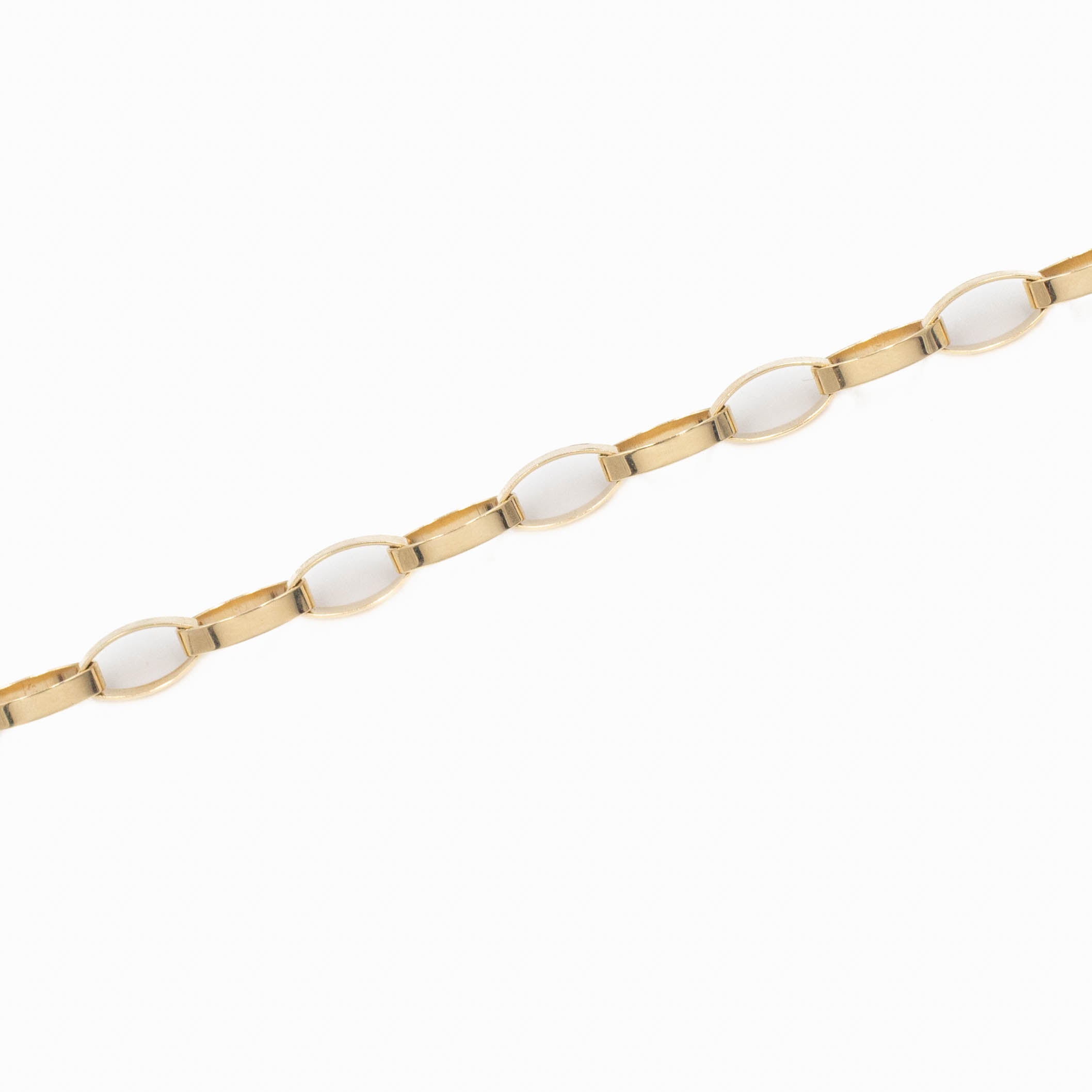 PULSERA CURVE HUECA ORO 14K