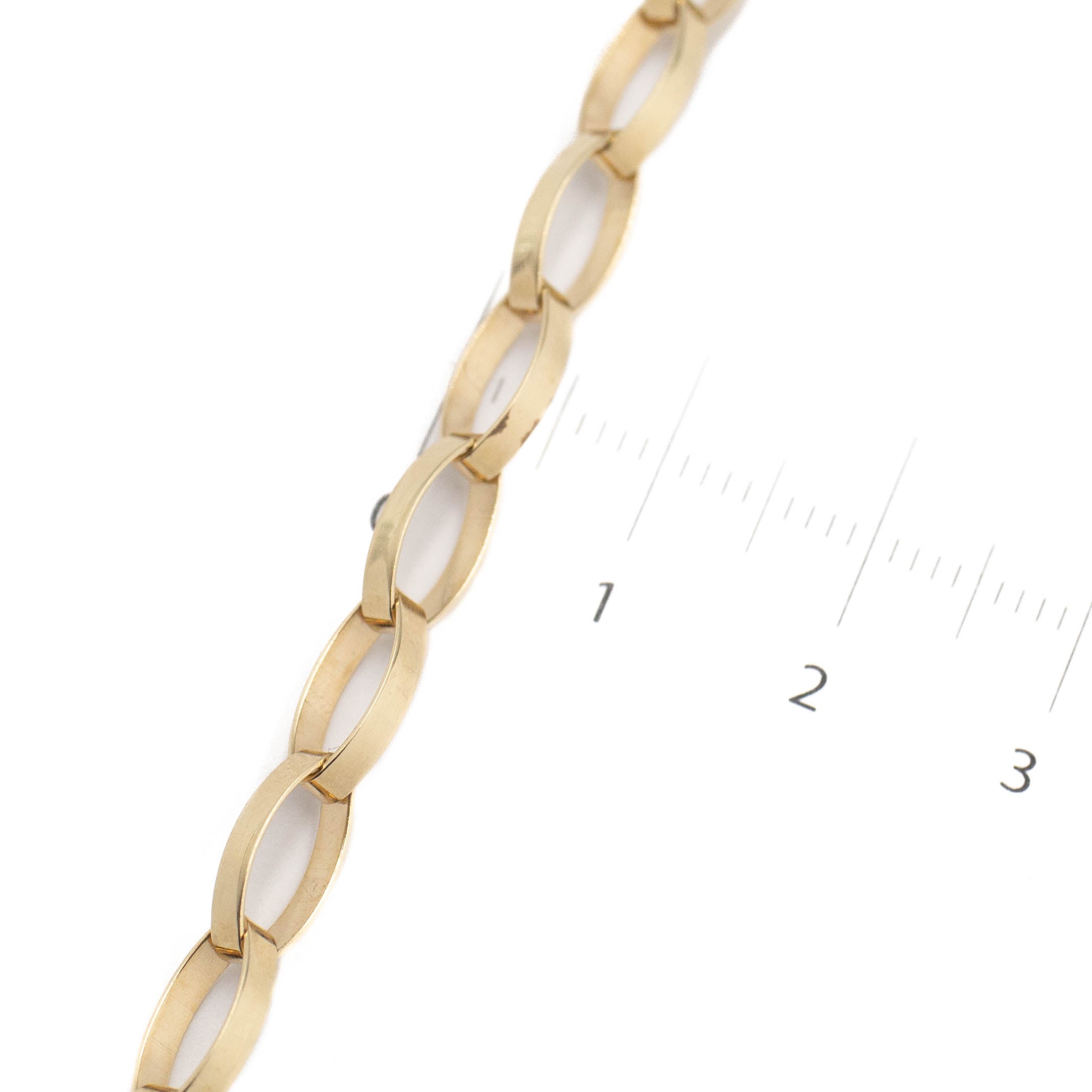 PULSERA CURVE HUECA ORO 14K