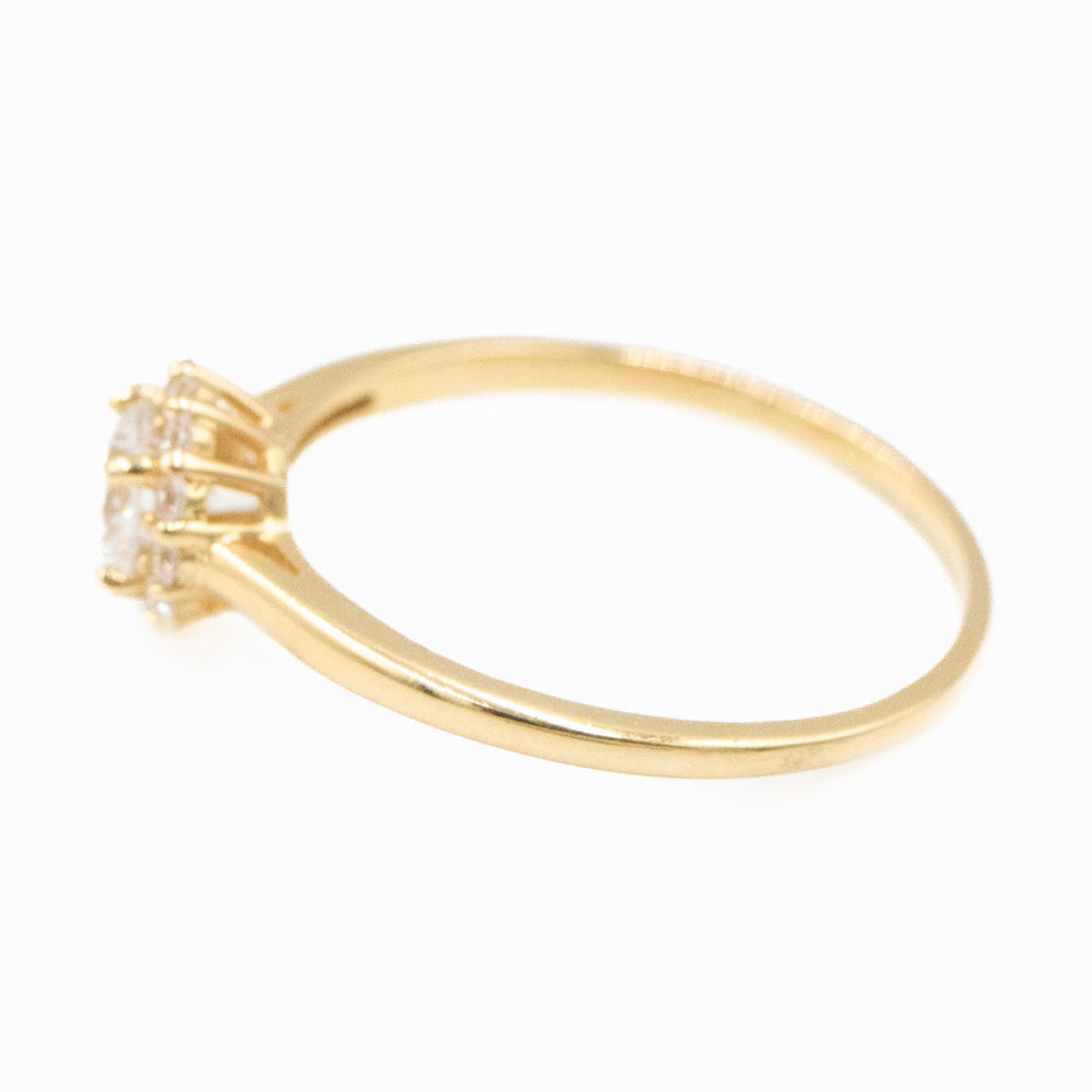 ANILLO DE COMPROMISO CON PIEDRA ZIRCONIA ORO 14K