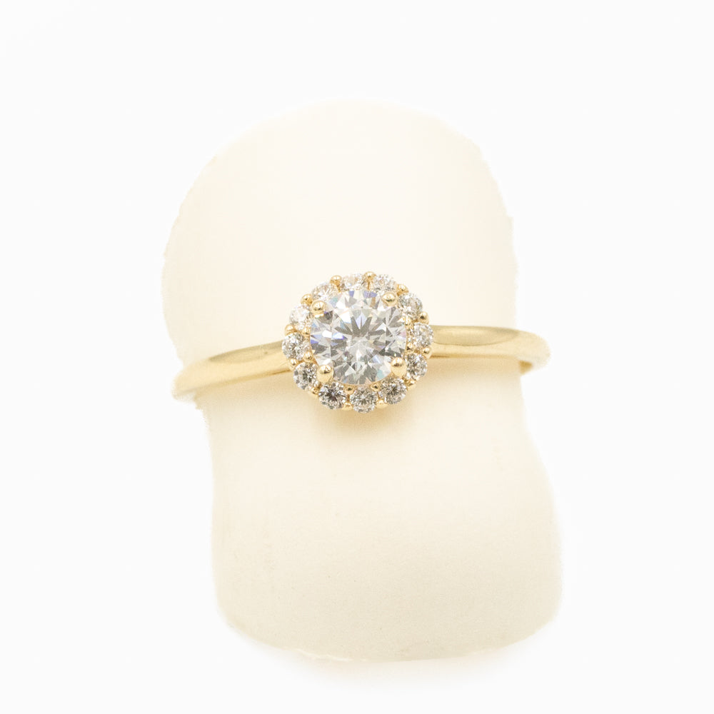 ANILLO DE COMPROMISO CON PIEDRA ZIRCONIA ORO 14K