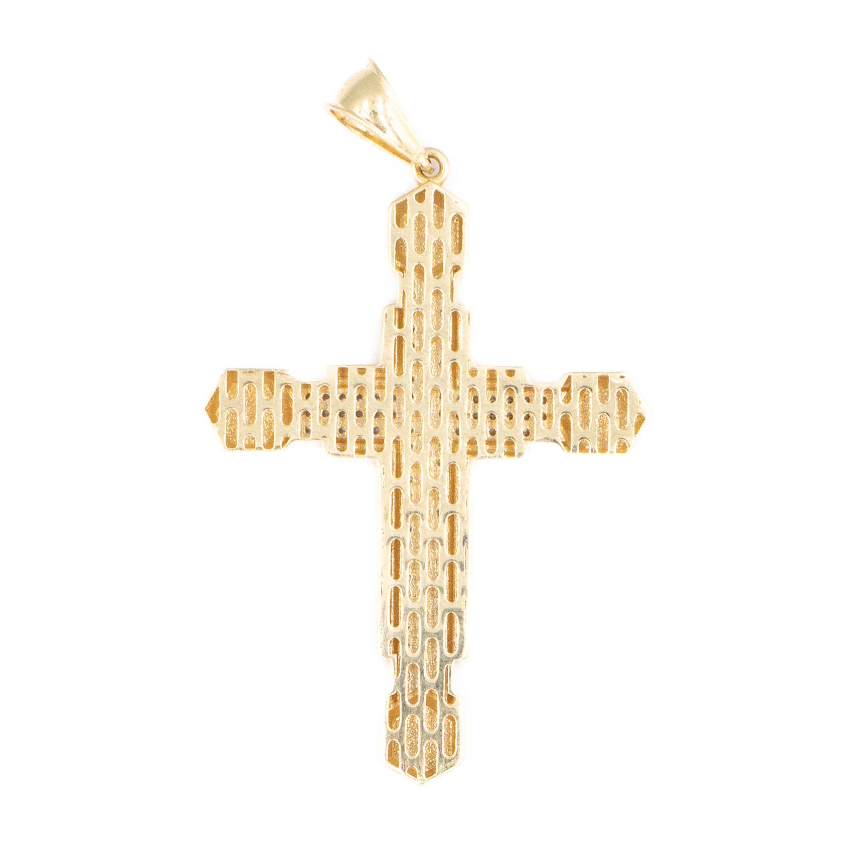 DIJE DE CRUZ CON PIEDRA ZIRCONIA ORO 14K