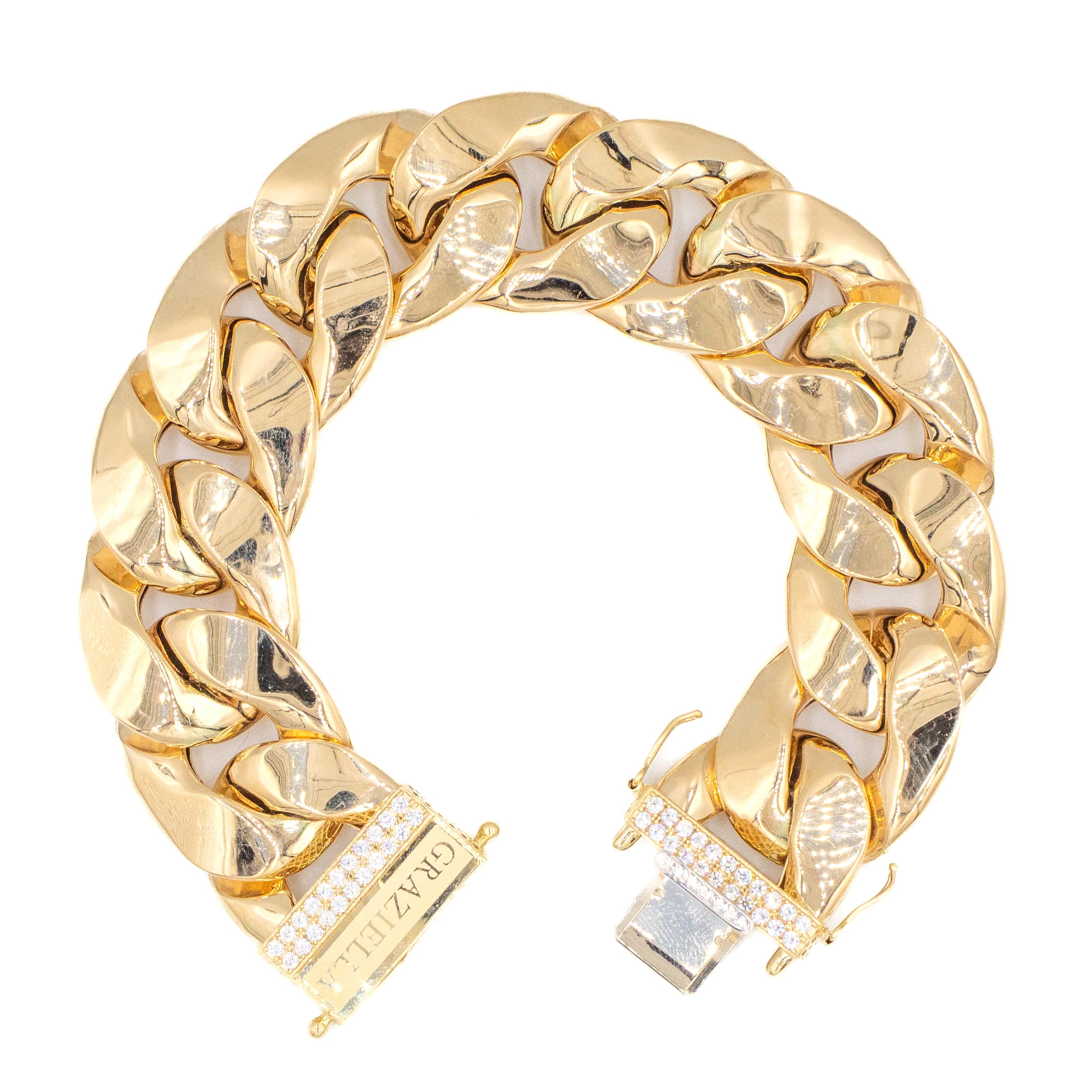 PULSERA MARCA DE DISEÑADOR CON ZIRCONIA ORO 14K