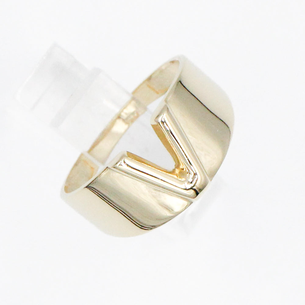 ANILLO V LIZA MARCA DE DISEÑADOR ORO 14K
