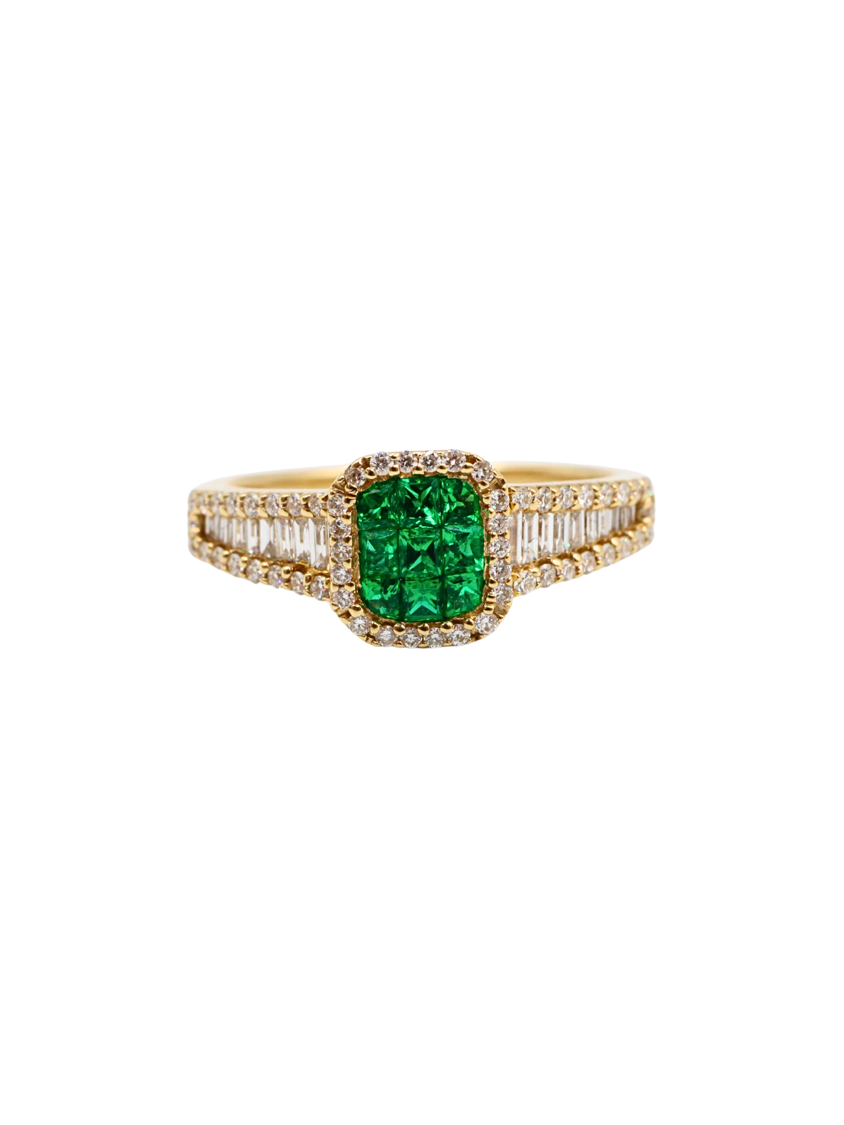 ANILLO ESMERALDA EN 14K