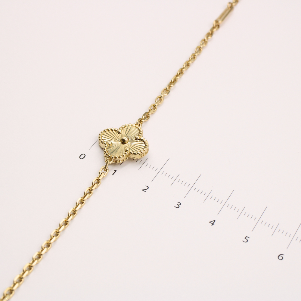 PULSERA TRÉBOL ORO 14K
