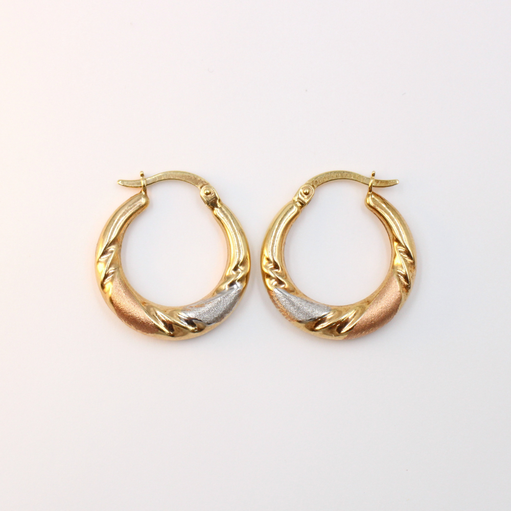ARRACADAS TRES OROS 14K