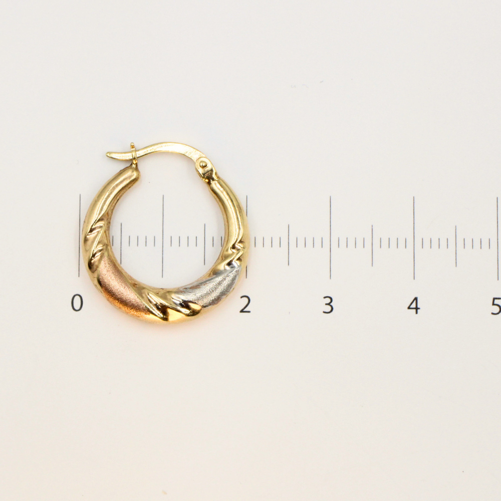 ARRACADAS TRES OROS 14K