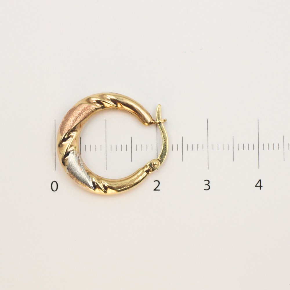 ARRACADAS TRES OROS 14K