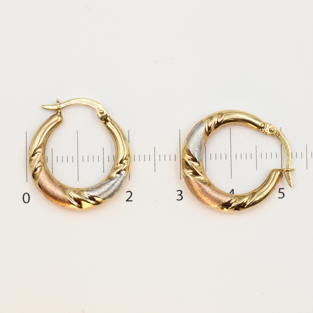 ARRACADAS TRES OROS 14K