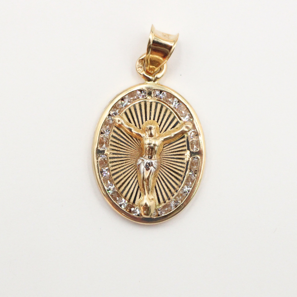 MEDALLA CRISTO ORO 14K