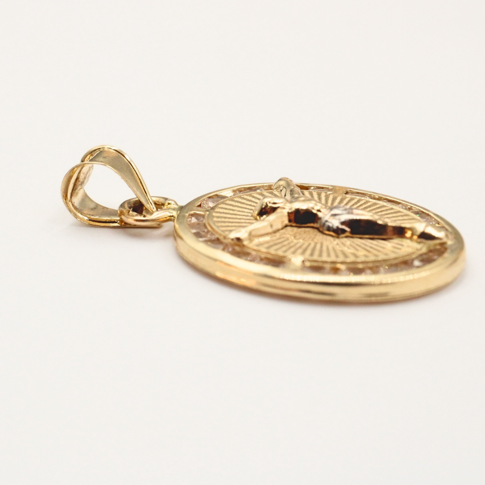 MEDALLA CRISTO ORO 14K