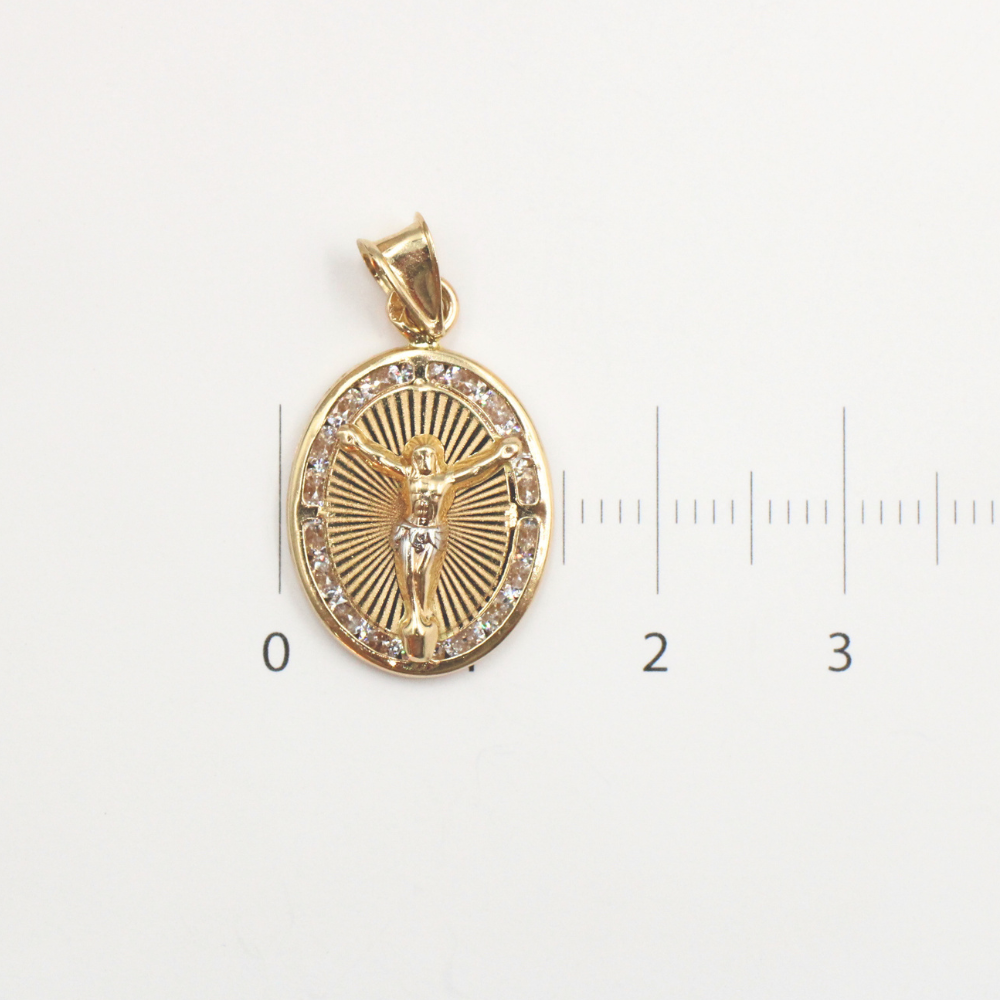MEDALLA CRISTO ORO 14K
