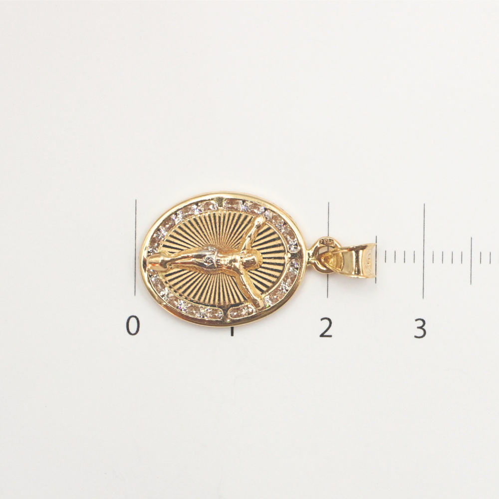 MEDALLA CRISTO ORO 14K