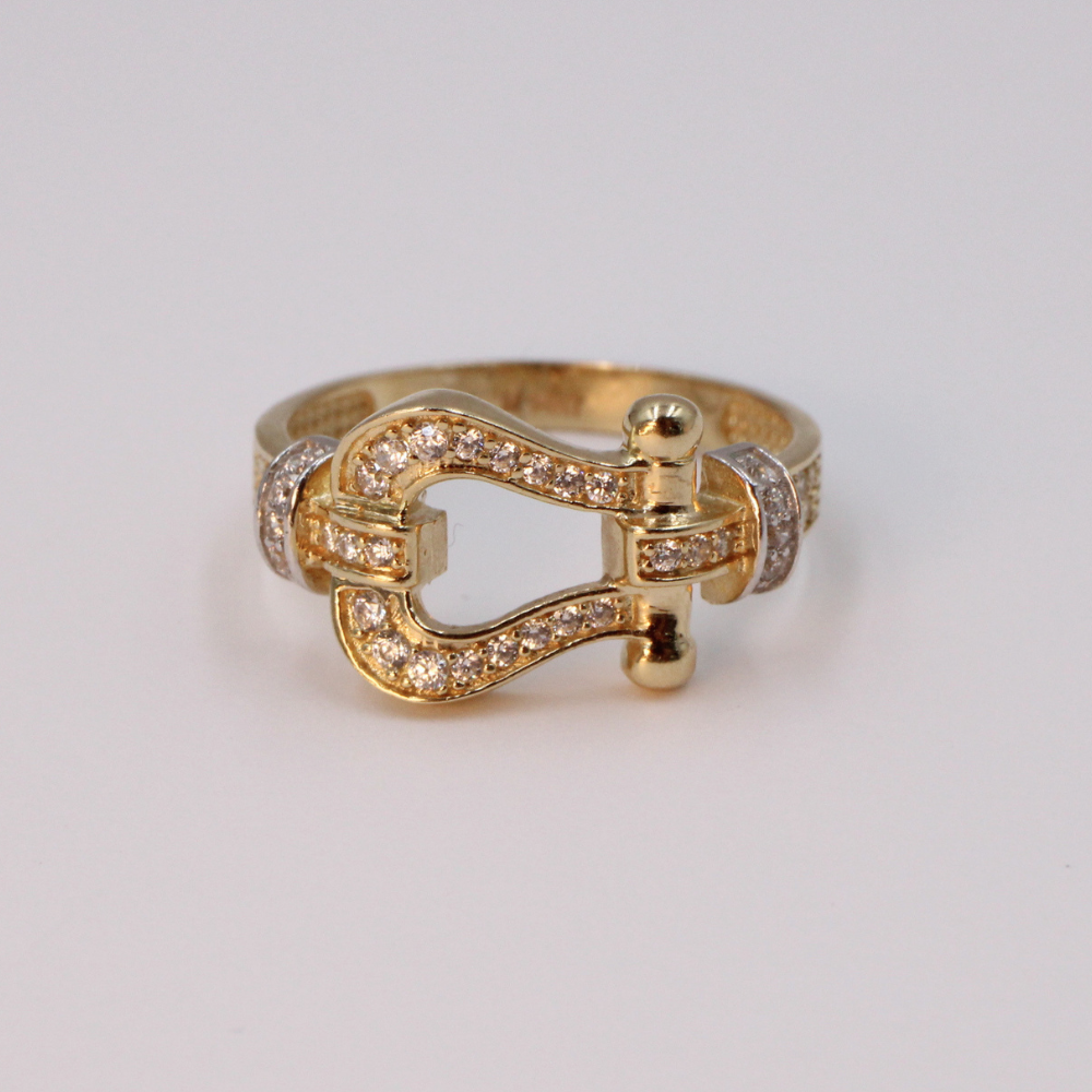 ANILLO HERRADURA ORO 14K