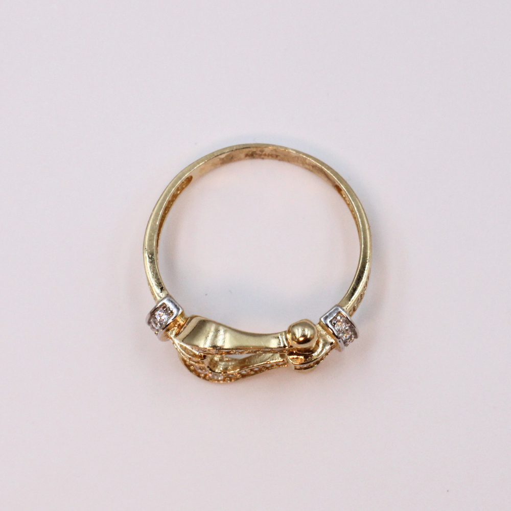 ANILLO HERRADURA ORO 14K