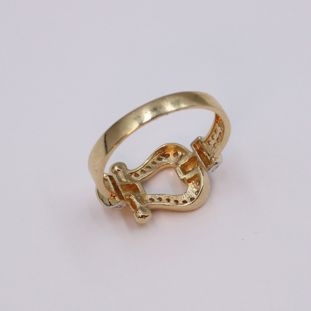 ANILLO HERRADURA ORO 14K