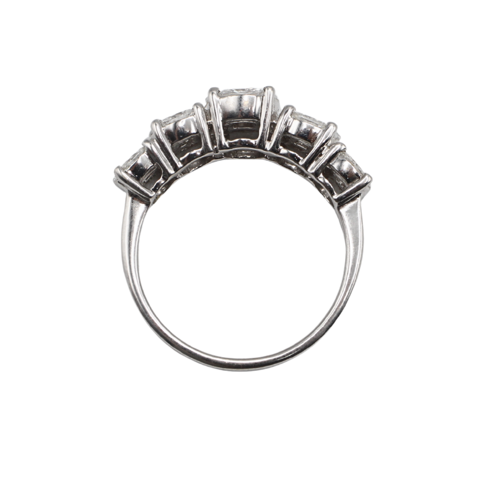 ANILLO DIAMANTES ORO BLANCO 18K