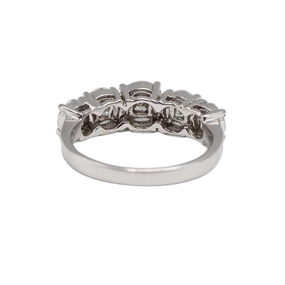 ANILLO DIAMANTES ORO BLANCO 18K