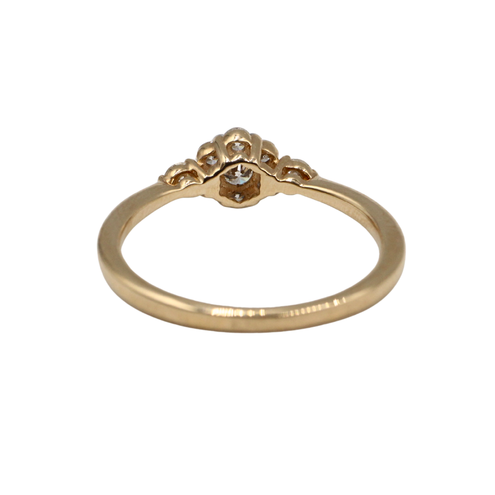 ANILLO DIAMANTES ORO 14K