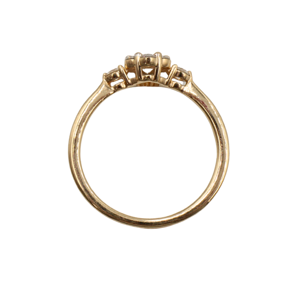 ANILLO DIAMANTES ORO 14K