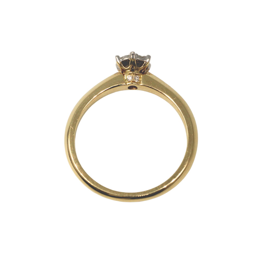 ANILLO DIAMANTES ORO 14K