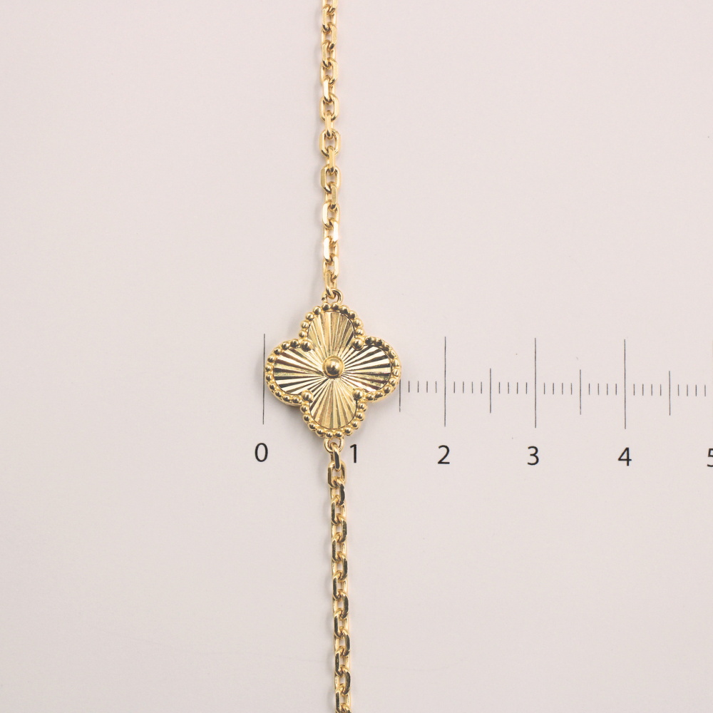 PULSERA TRÉBOL ORO 14K