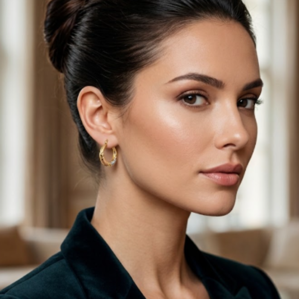 ARRACADAS TRES OROS 14K