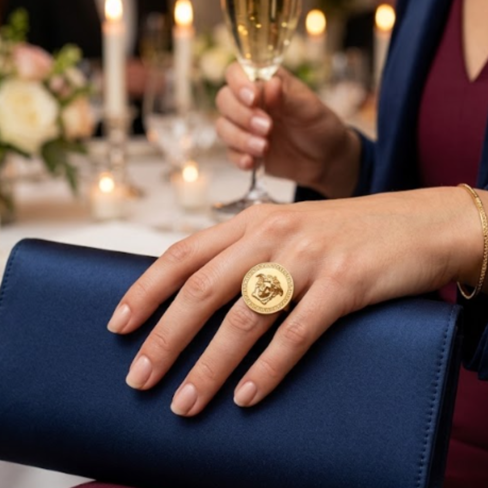 ANILLO DE MARCA DE DISEÑADOR ORO 14K