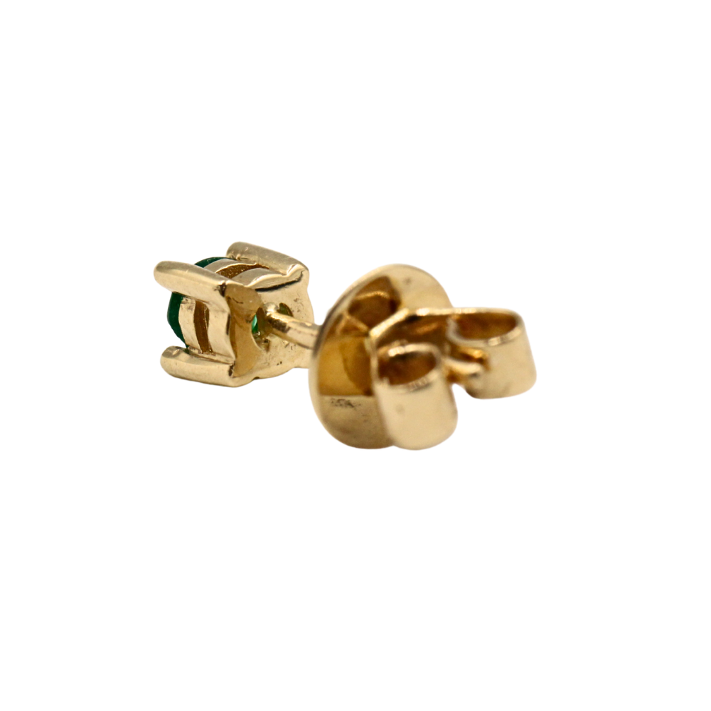 ARETES ESMERALDA ORO 14K