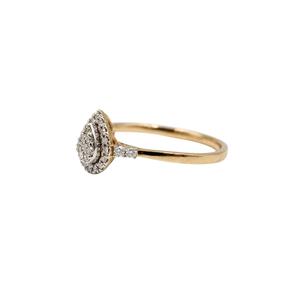 ANILLO DIAMANTES ORO 14K
