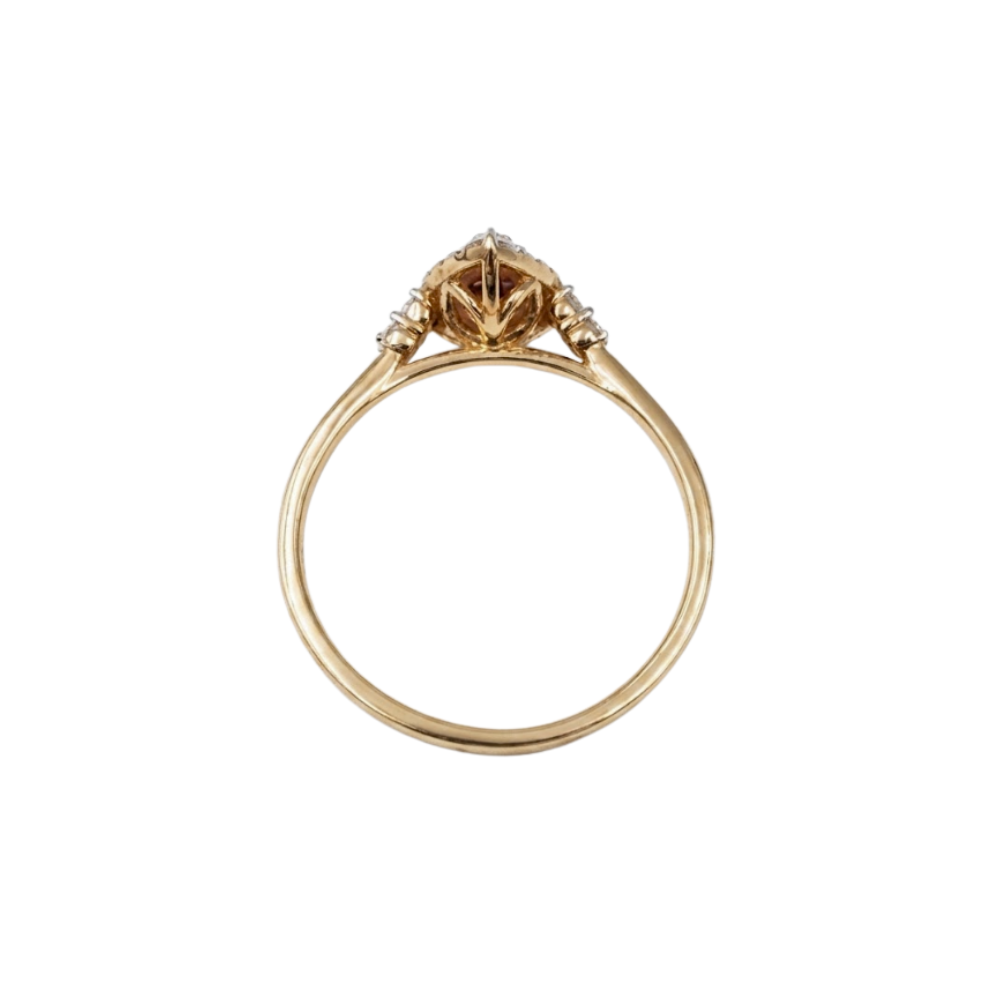ANILLO DIAMANTES ORO 14K
