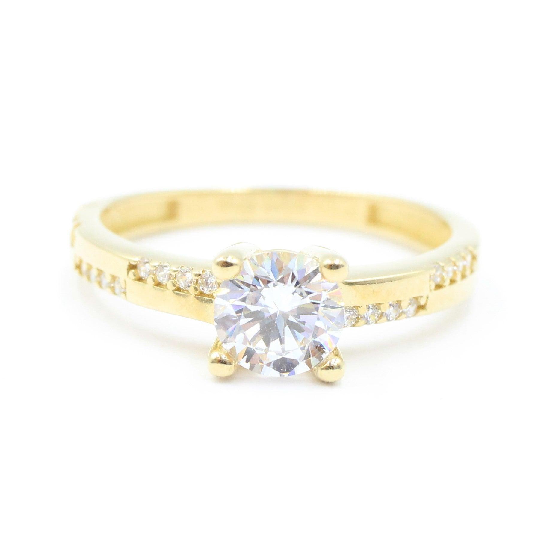 ANILLOS DE COMPROMISO CON PIEDRAS DE ZIRCONIA 10K