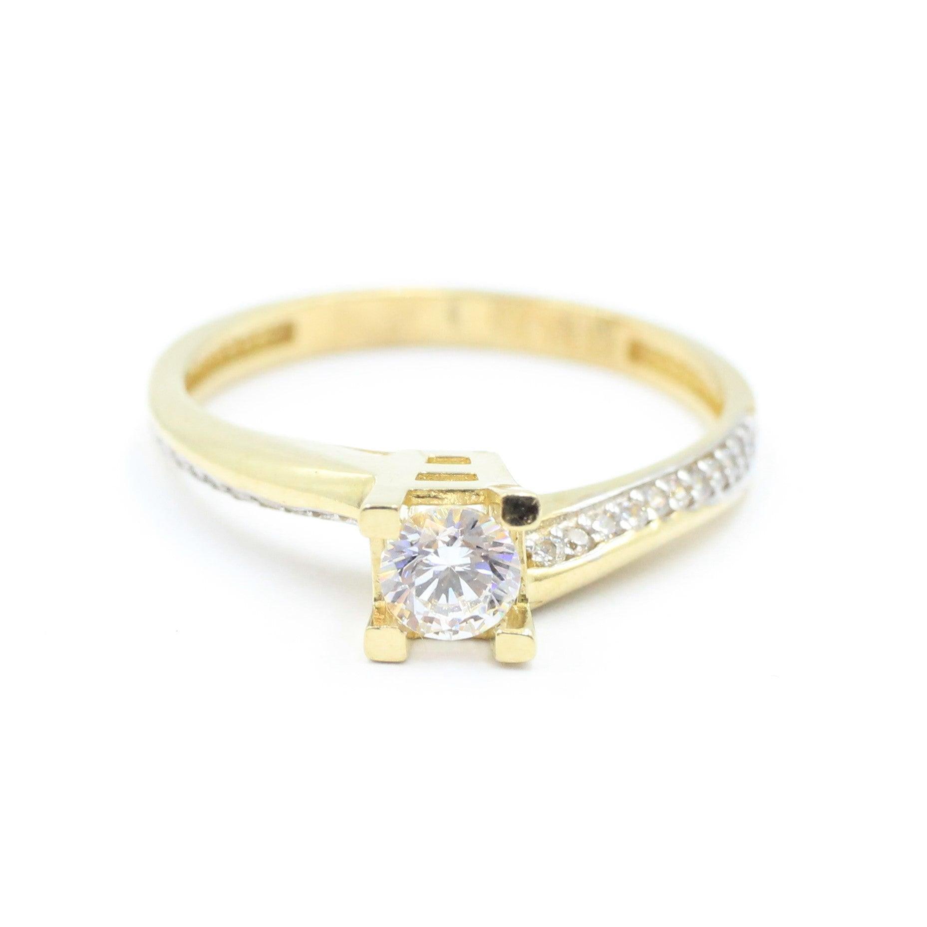 ANILLOS DE COMPROMISO CON PIEDRAS DE ZIRCONIA 10K