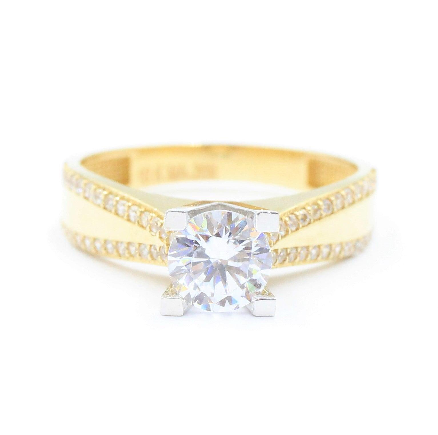 ANILLOS DE COMPROMISO CON PIEDRAS DE ZIRCONIA 10K