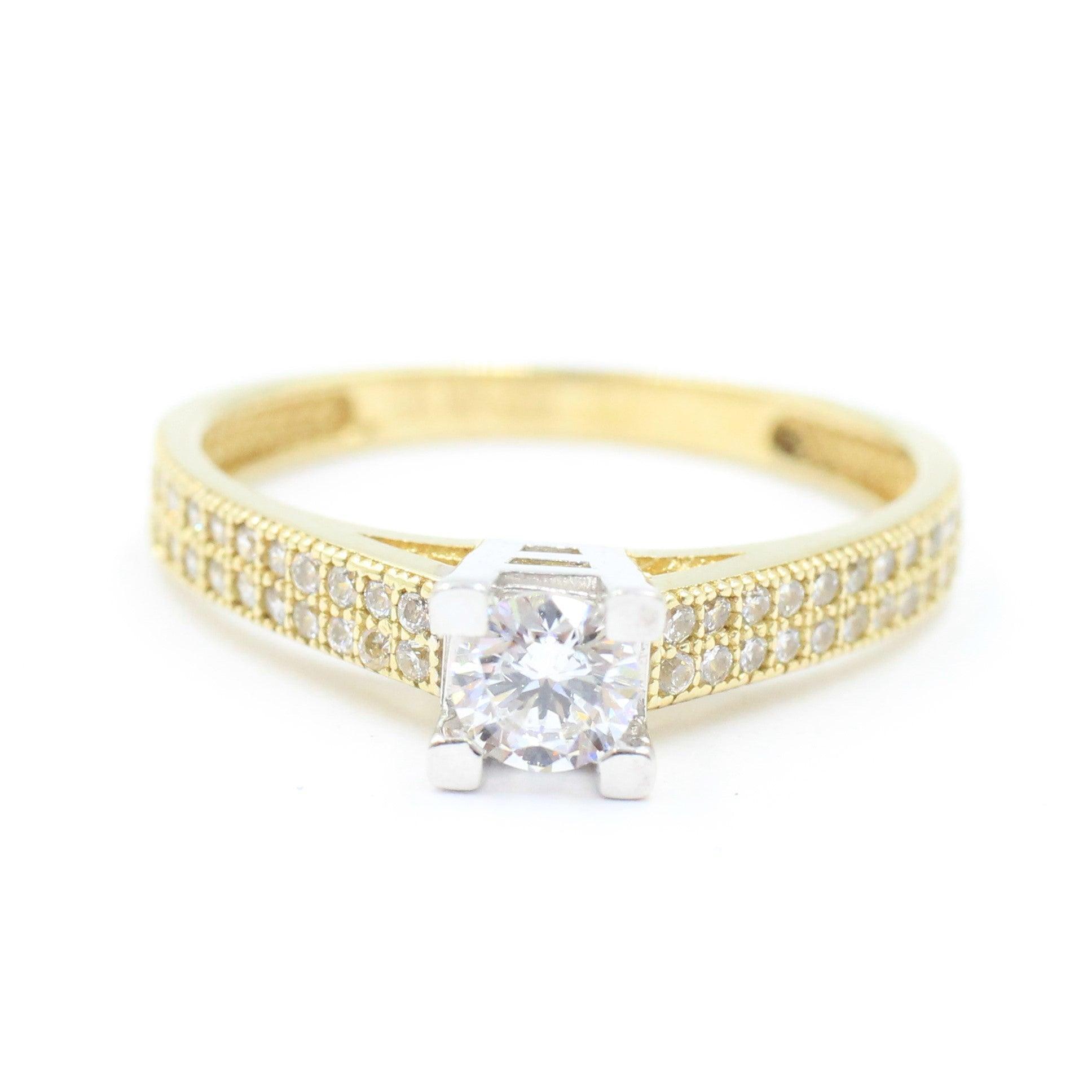 ANILLOS DE COMPROMISO CON PIEDRAS DE ZIRCONIA 10K
