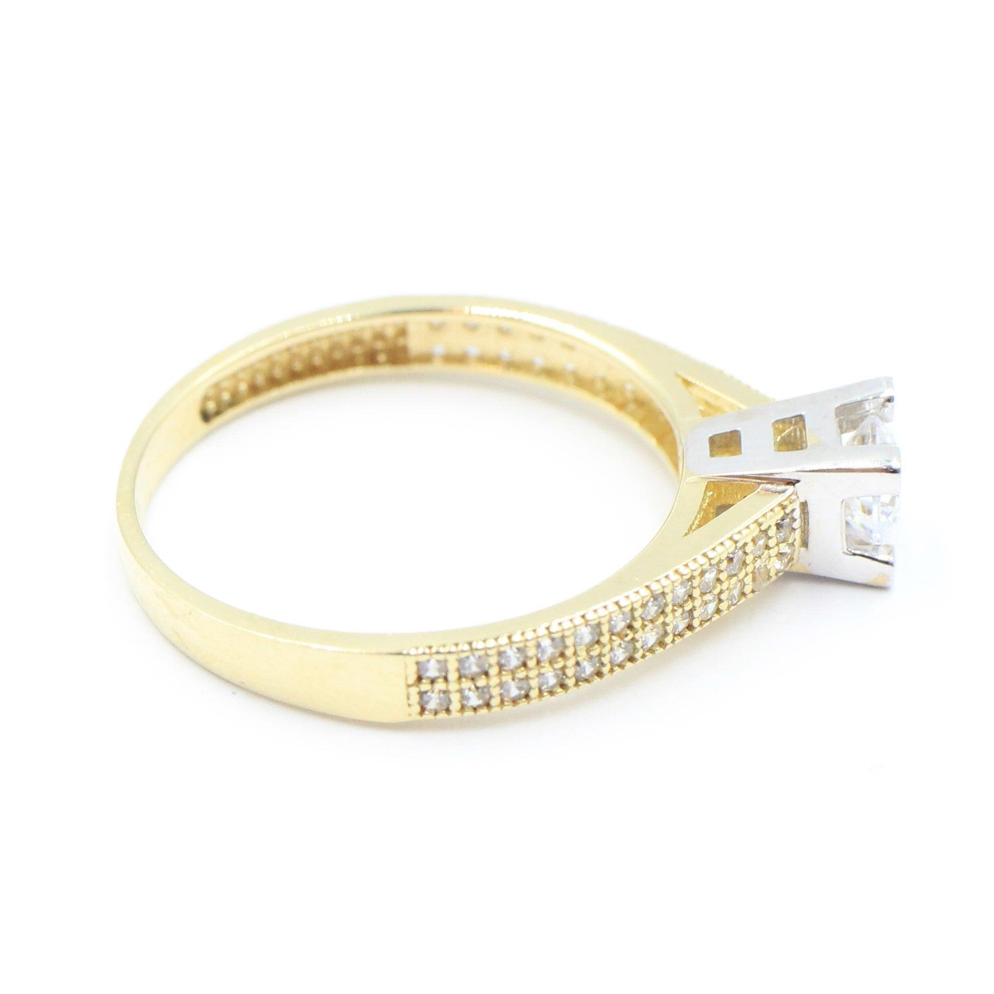 ANILLOS DE COMPROMISO CON PIEDRAS DE ZIRCONIA 10K