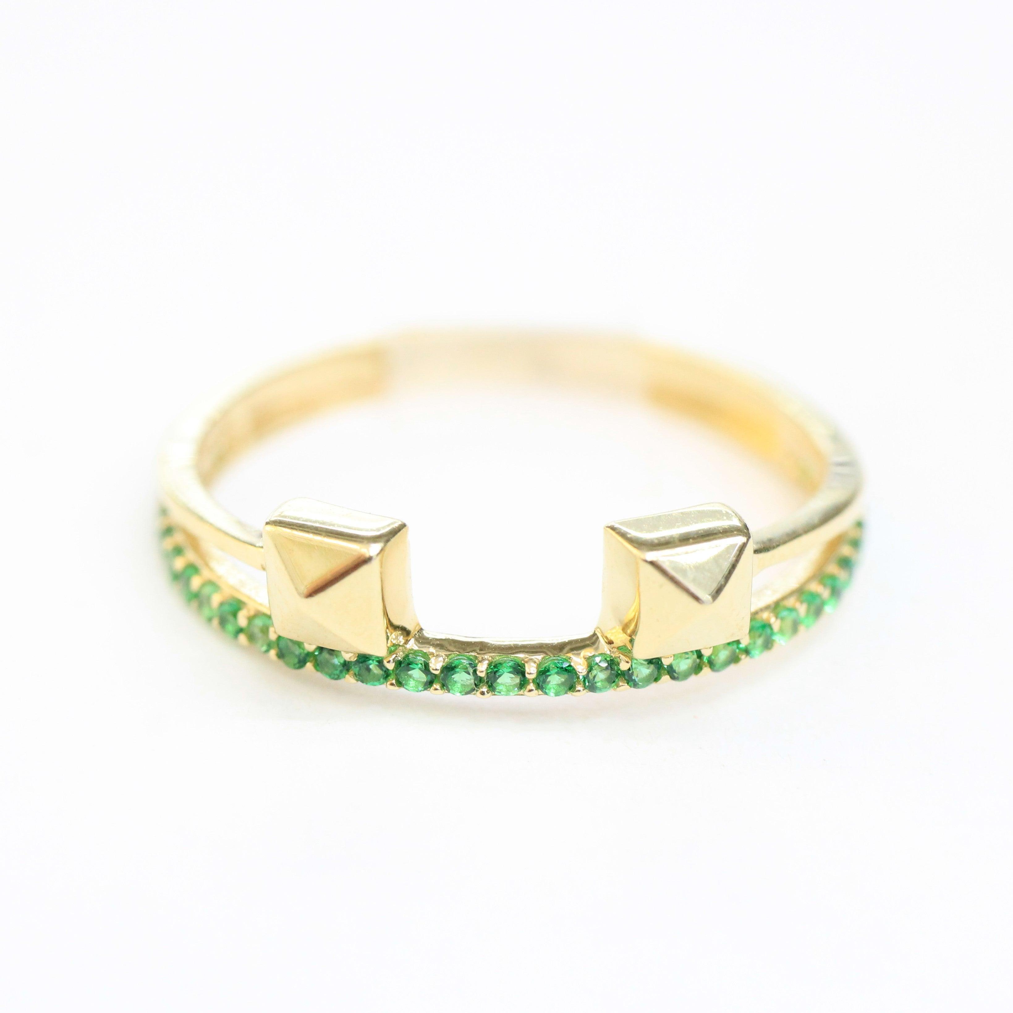ANILLO CON PIEDRA ZIRCONIA ORO 14K - Orovel's Collection