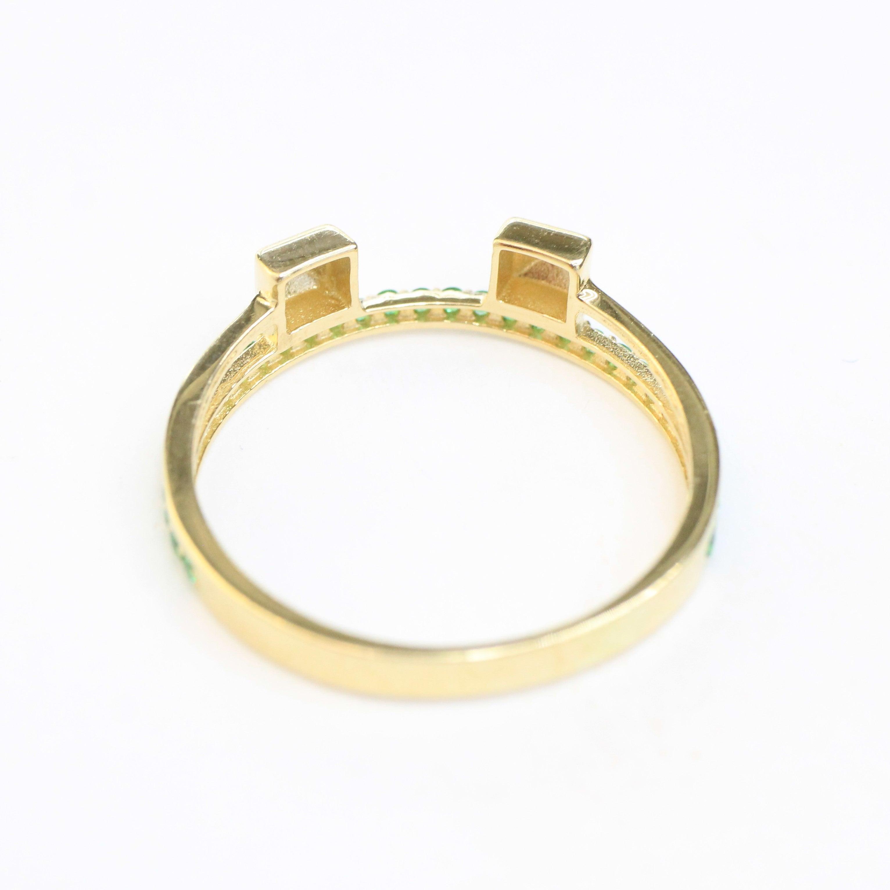 ANILLO CON PIEDRA ZIRCONIA ORO 14K - Orovel's Collection
