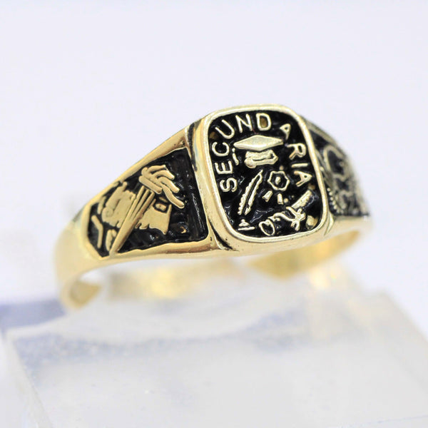 Oro Amarillo Anillo De Graduacion Para Hombre Precio Valoris