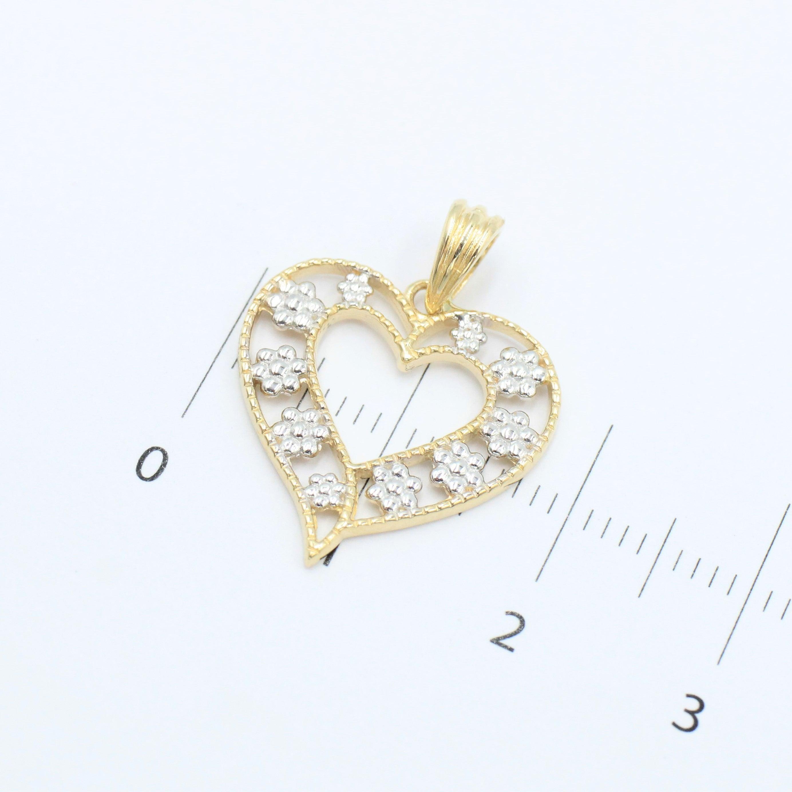 DIJES CORAZON CON PIEDRA ZIRCONIA ORO 10K - Orovel's Collection
