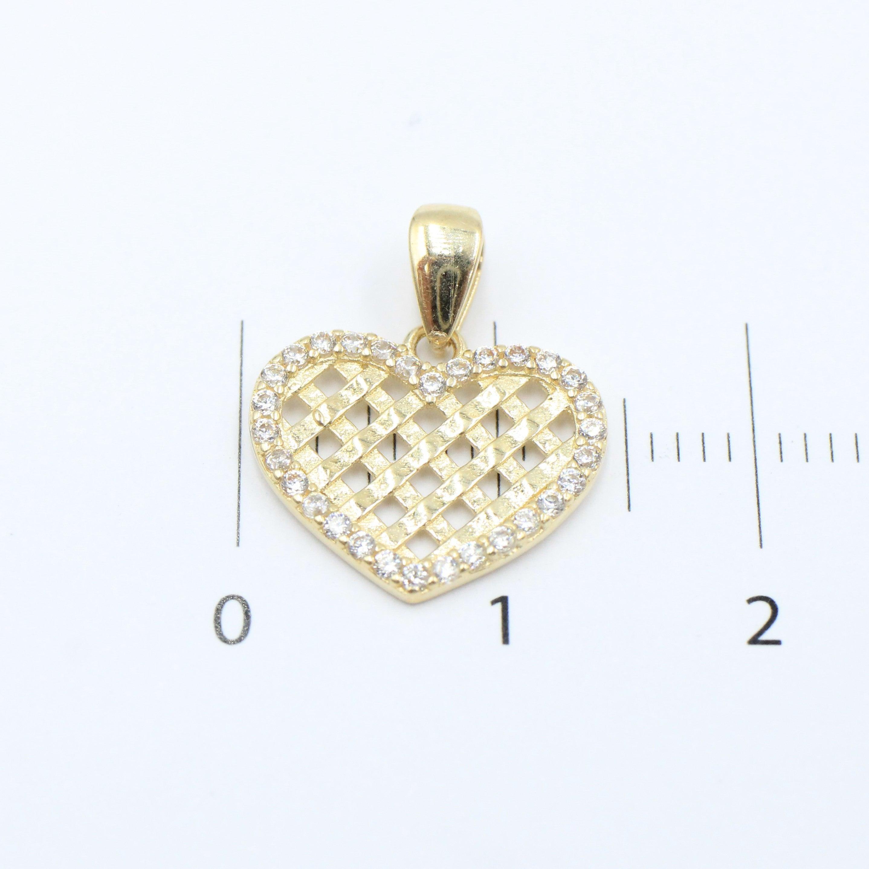 DIJES CORAZON CON PIEDRA ZIRCONIA ORO 14K - TIPOS DE ORO - Orovel's Collection