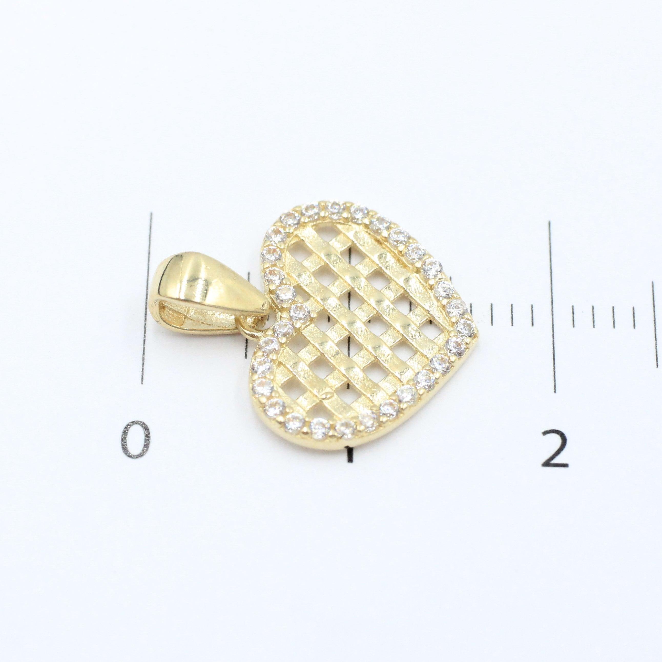 DIJES CORAZON CON PIEDRA ZIRCONIA ORO 14K - TIPOS DE ORO - Orovel's Collection